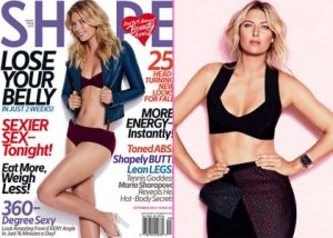 Sharapova on the cover of the 2013 September edition of Shape Magazine