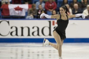 Performing to the music from Sweet Charity at Skate Canada. Photo credit: Andrew Vaughan, The Canadian Press