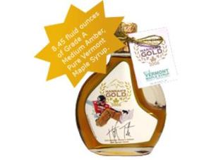 Hannah's Gold, pure Vermont maple syrup, with proceeds going to charity