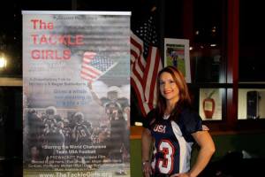 At New York screening of the football documentary "The Tackle Girls" (Image obtained from: Facebook)