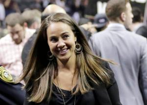 FILE - In this April 30, 2014, file photo, San Antonio Stars' Becky Hammon walks off the court following Game 5 of the opening-round NBA basketball playoff series between the San Antonio Spurs and the Dallas Mavericks in San Antonio. Stars guard and 16-year WNBA veteran, Becky Hammon, will retire at the conclusion of the 2014 WNBA season, the team announced Wednesday, July 23, 2014. (AP Photo/Eric Gay, File)