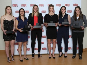 Campbell (far left) was named to the 2015 CIS First-Team All-Stars. (Image obtained from: http://en.cis-sic.ca/championships/wice/2015/releases/awards)